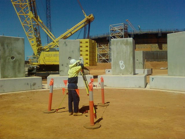 Concrete surveys on construction project on Barrow Island